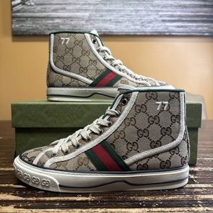 Gucci Women’s 1977 GG Canvas High Top Sneakers
